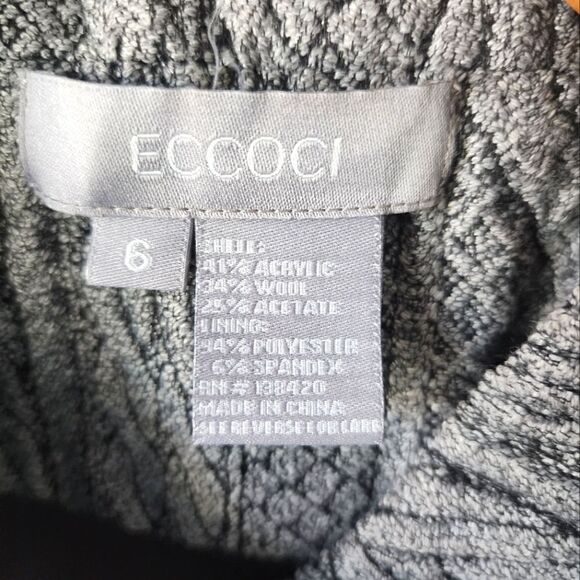 ECCOCI knit coat belted side pockets wool blend new without tags minimalist - Picture 7 of 16